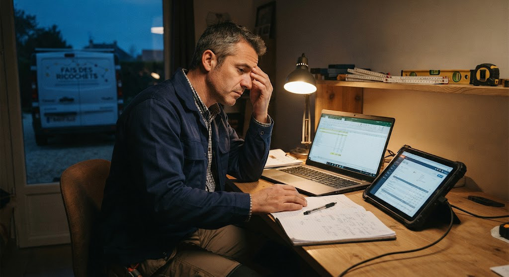 Artisans : comment arrêter de passer vos soirées sur la paperasse sans embaucher un assistant ?